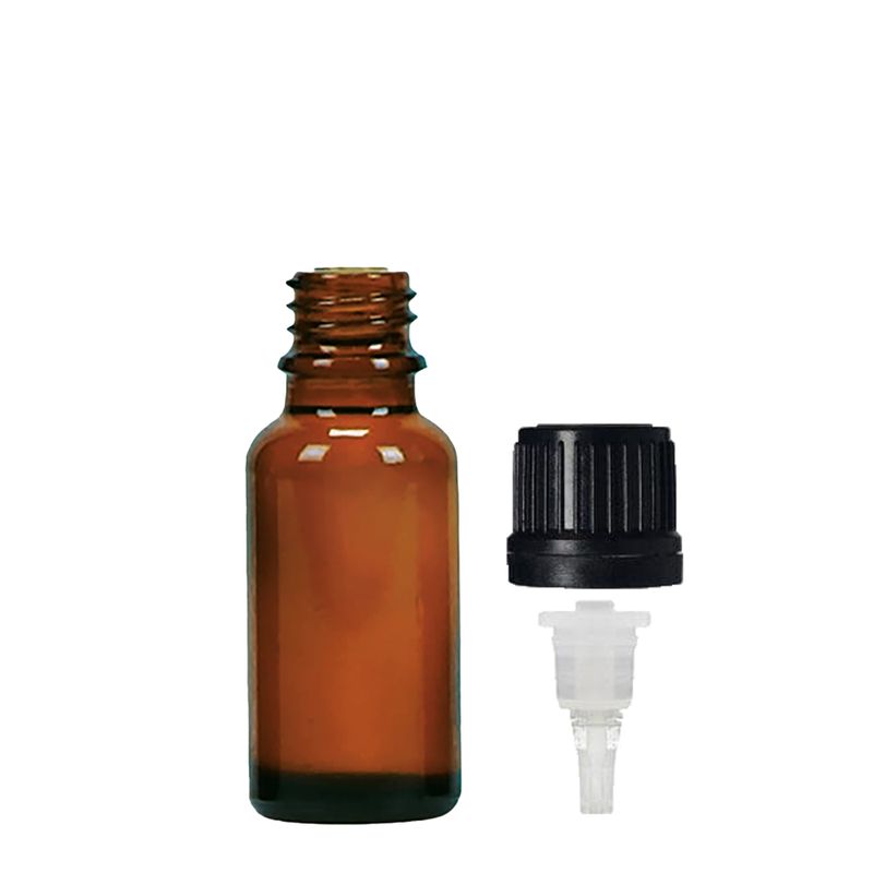 20ml Bärnstensfärgad Glasflaska med TE Dropparlock