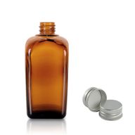 30ml Alkemistflaska i Bärnstensfärgat Glas med Aluminiumlock