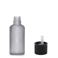 10ml Flaska i Grå Frostat Glas med Barnsäker Droppare