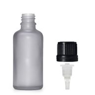 50ml Flaska i Grå Frostat Glas med Dropparlock