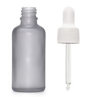 100ml Flaska i Grå Frostat Glas med Vit Pipett