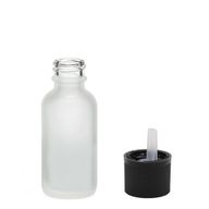 10ml Flaska i Vitt Frostat Glas med Barnsäker Droppare