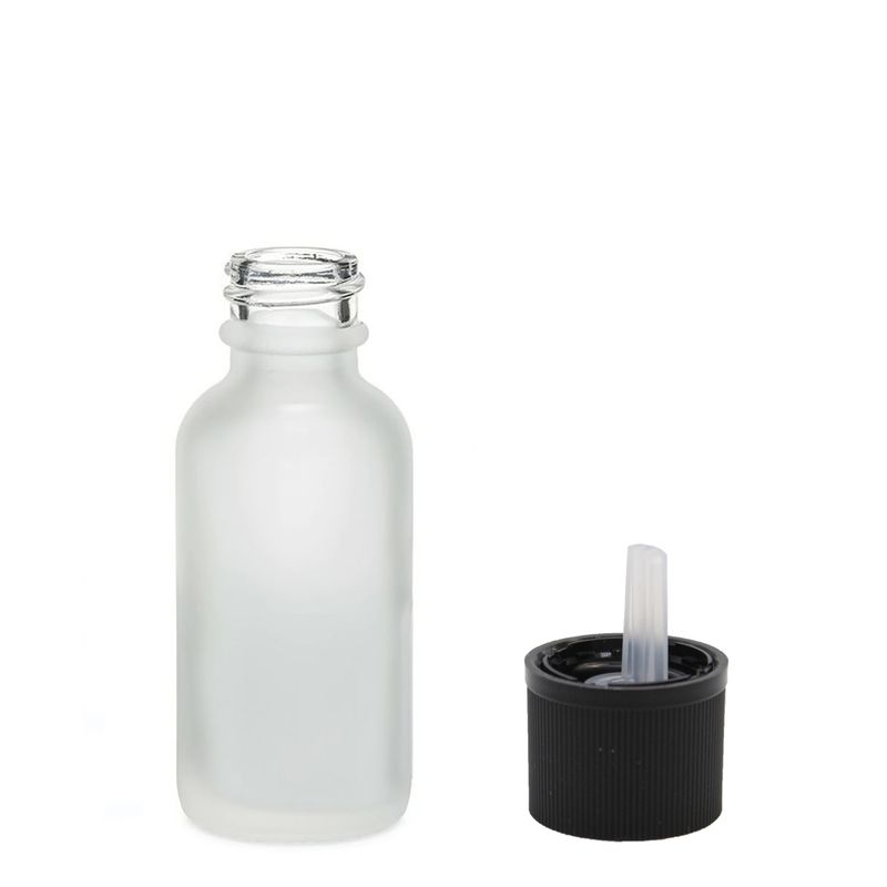 10ml Flaska i Vitt Frostat Glas med Barnsäker Droppare