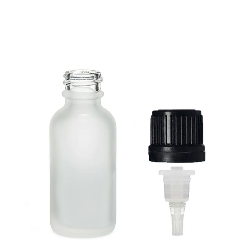 10ml Flaska i Vitt Frostat Glas med Dropparlock