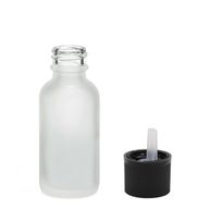 30ml Flaska i Vitt Frostat Glas med Barnsäker Droppare