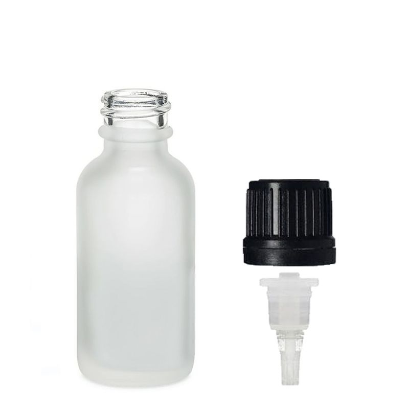 30ml Flaska i Vitt Frostat Glas med Dropparlock
