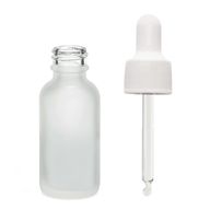 30ml Flaska i Vitt Frostat Glas med Vit Pipett
