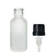 50ml Flaska i Vitt Frostat Glas med Dropparlock