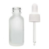 50ml Flaska i Vitt Frostat Glas med Vit Pipett