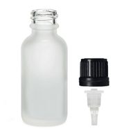 100ml Flaska i Vitt Frostat Glas med Dropparlock