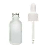 10ml Flaska i Vitt Frostat Glas med Vit Pipett