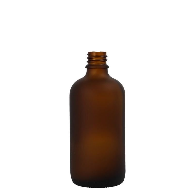 30ml Bärnstensfärgad Flaska i Frostat Glas - Utan Lock