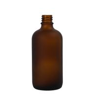 50ml Bärnstensfärgad Flaska i Frostat Glas - Utan Lock