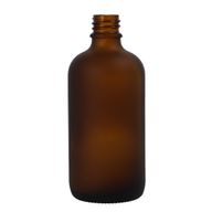 100ml Bärnstensfärgad Flaska i Frostat Glas - Utan Lock