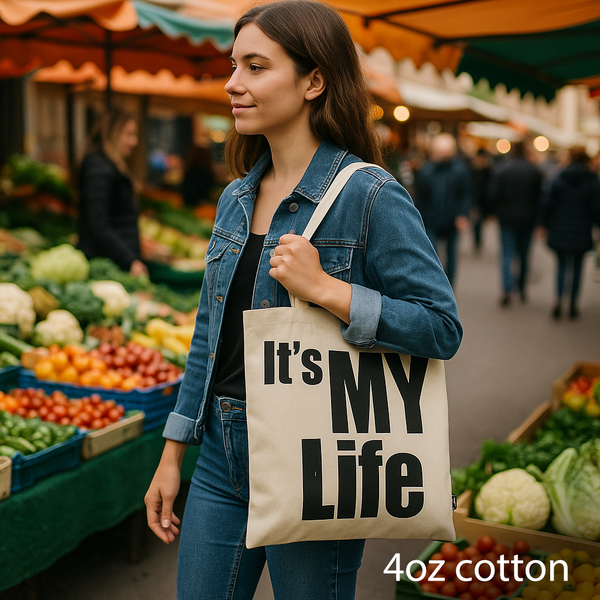 Ikonisk Basic Tygkasse - IT's MY LIFE - Naturlig
