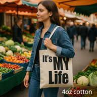 Ikonisk Basic Tygkasse - IT's MY LIFE - Naturlig