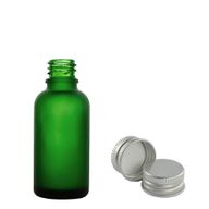 10ml frostat grönt glas dropperflaska med aluminiumkork