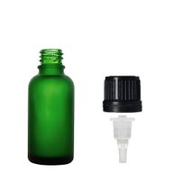 10 ml frostad grön glasflaska med pipettkork