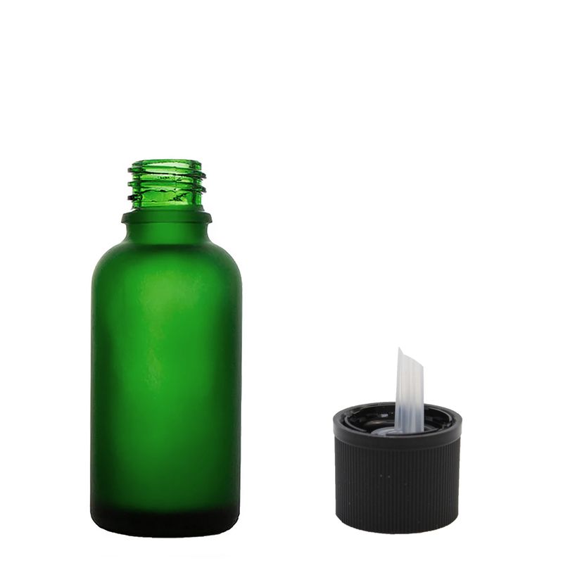 10 ml frostat grönt glas dropperflaska med barnsäker droppkork