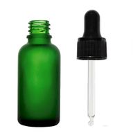 88 st 50 ml frostat grönt glas dropperflaska med svart pipett