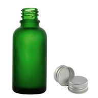 100 ml frostat grönt glas pipettflaska med aluminiumkork
