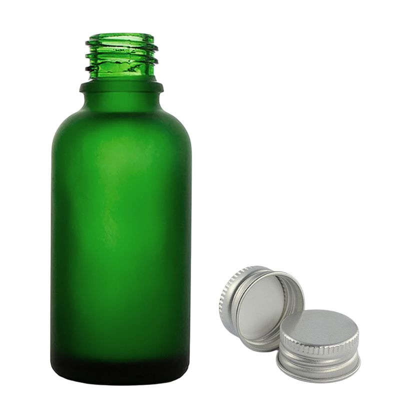 100 ml frostat grönt glas pipettflaska med aluminiumkork