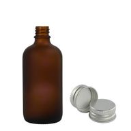 30 ml frostat bärnstensfärgat glaspipettflaska med aluminiumkork
