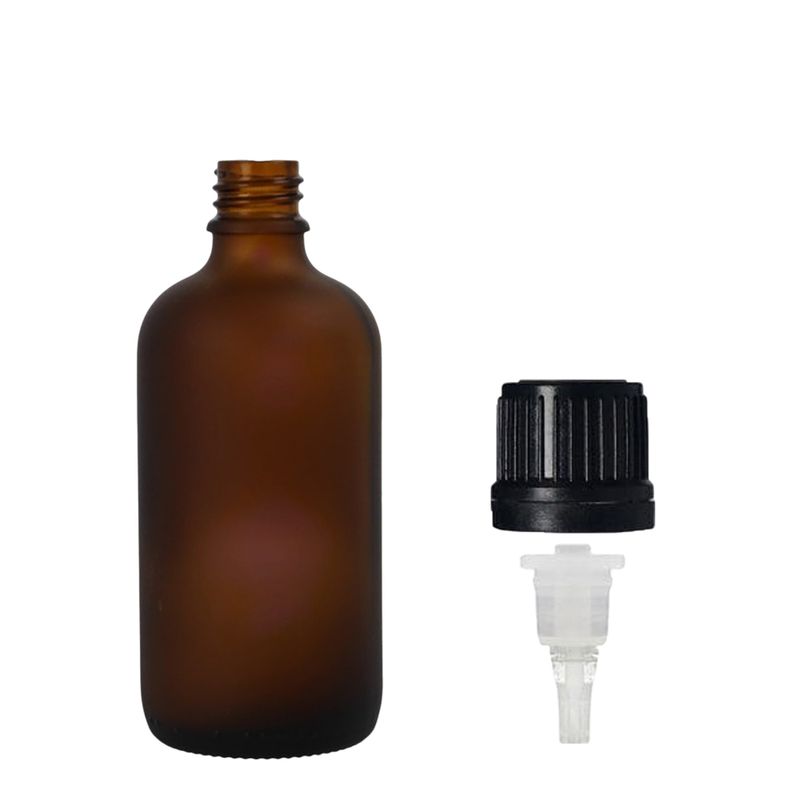 30 ml frostat bärnstensfärgat glas dropperflaska med pipettkork