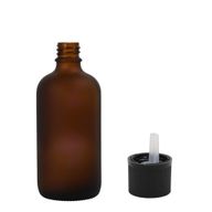 30 ml frostat bärnstensfärgat glas droppflaska med barnsäker kork