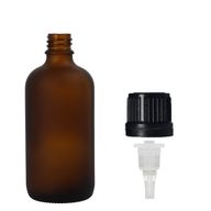 50 ml frostat bärnstensfärgat glas dropperflaska med dropperkork