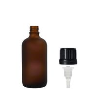 10 ml frostat bärnstensfärgat glas dropperflaska med dropperkork