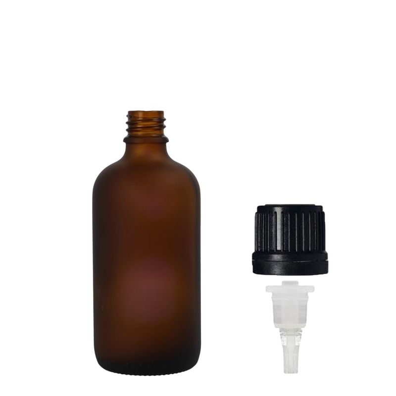 10 ml frostat bärnstensfärgat glas dropperflaska med dropperkork