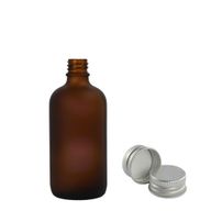 10ml frostat bärnstensfärgat glas droppflaska med aluminiumkork