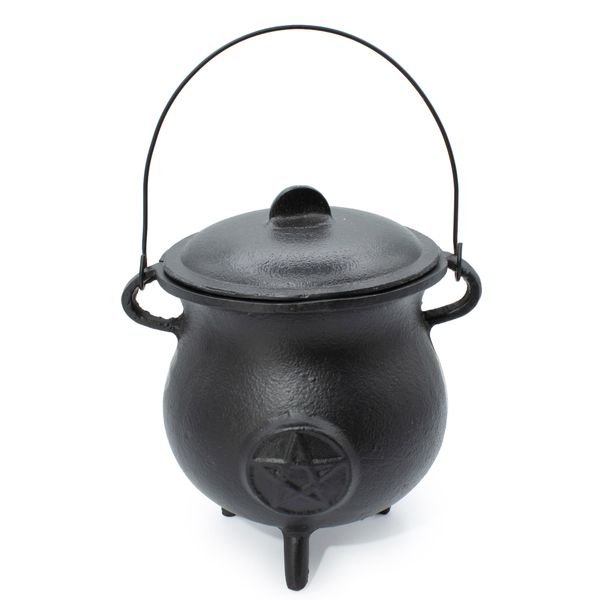 Extra Stor Gjutjärnskittel med Pentagram - 23x18 cm (minst 4 kg)
