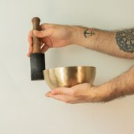 Medelstor Handgjord Chaken Klangskål (ca 500g) - 15cm