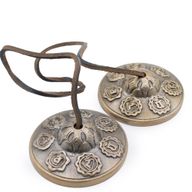 Tingsha-klockor i Premium-mässing - Sju Chakra - Ca 7cm (255g)