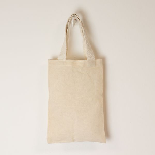 Ikonisk Mini-tygkasse – Otryckt (25x20 cm) – Naturlig 4oz