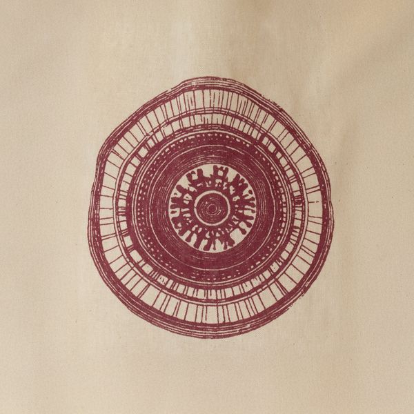 Ikonisk mini presentväska i tote-stil - Urban Mandala (4 blandade färger) - (25x18 cm) - naturlig 113 g
