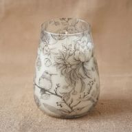 Stort Doftljus i Glasburk - Drawn by Flame