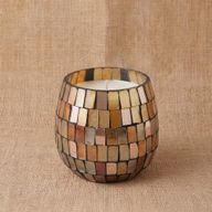 Litet Doftljus i Glasburk - Amber Mosaic