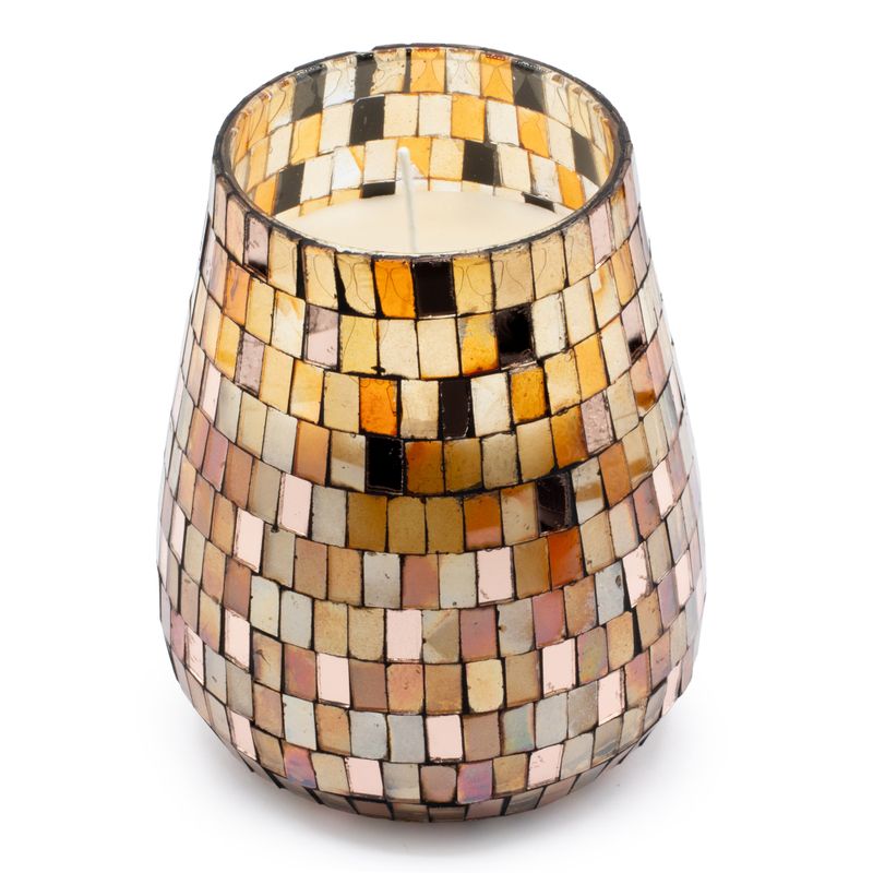 Stort Doftljus i Glasburk - Amber Mosaic