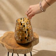 Stort Doftljus i Glasburk - Amber Mosaic
