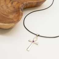 Indiskt Symbolhänge - Silverpläterat (45cm snöre) - Ankh-symbolet för Evigt Liv
