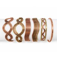 Koppar Elemental Waves-armband (blandade)