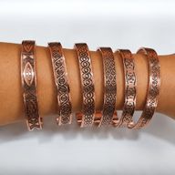Armband i solid koppar Nomad Energy Collection graveringar (blandade)