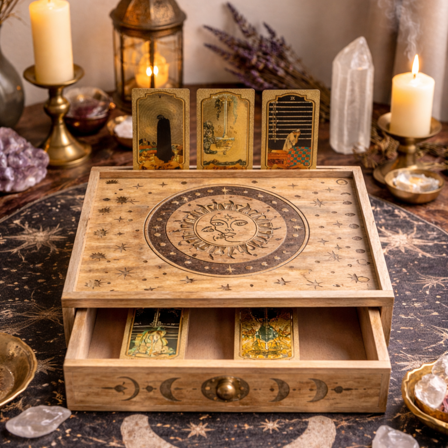 Tarotboxar med Korthållare