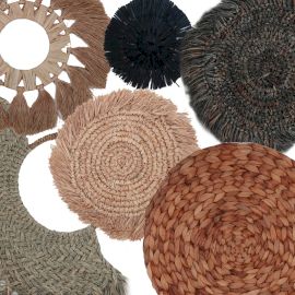Set med 6 Naturliga Väggdekorationer - Kribo Samling