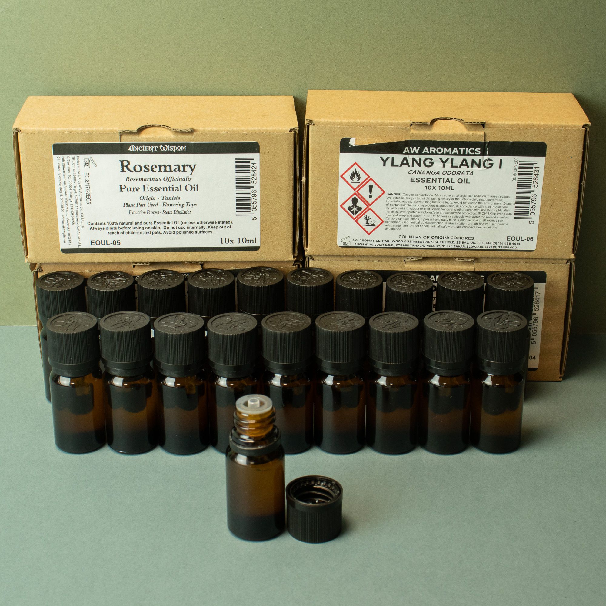 Eteriska Oljor 10ml Utan Etikett - Paket med 10 st.