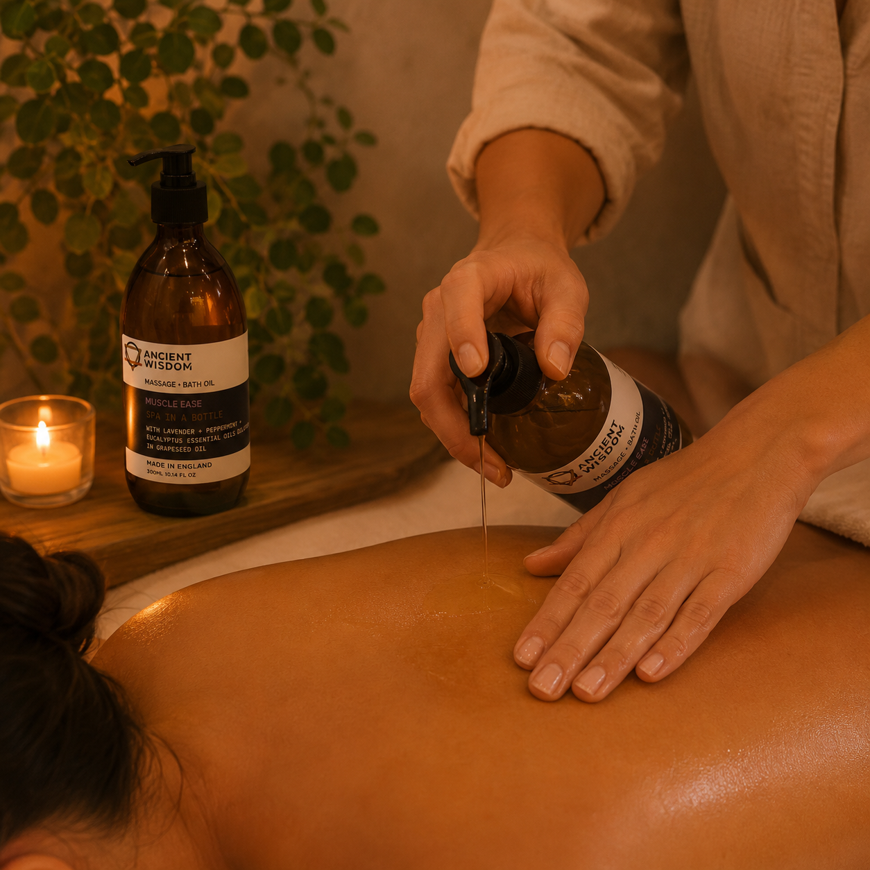 Massage- & Badoljor med Pump