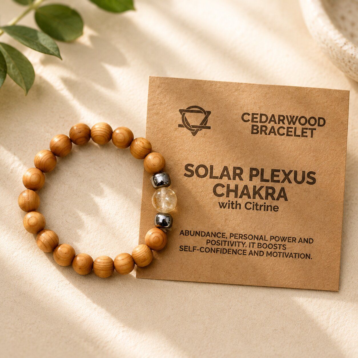 Chakra Armband av Cederträ
